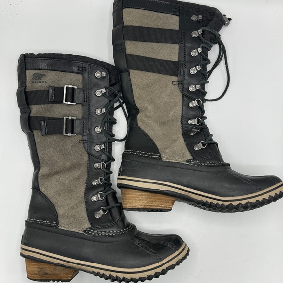 Sorel Carly Conquest ll Black Kettle Women’s Duck Boot - Picture 3 of 9